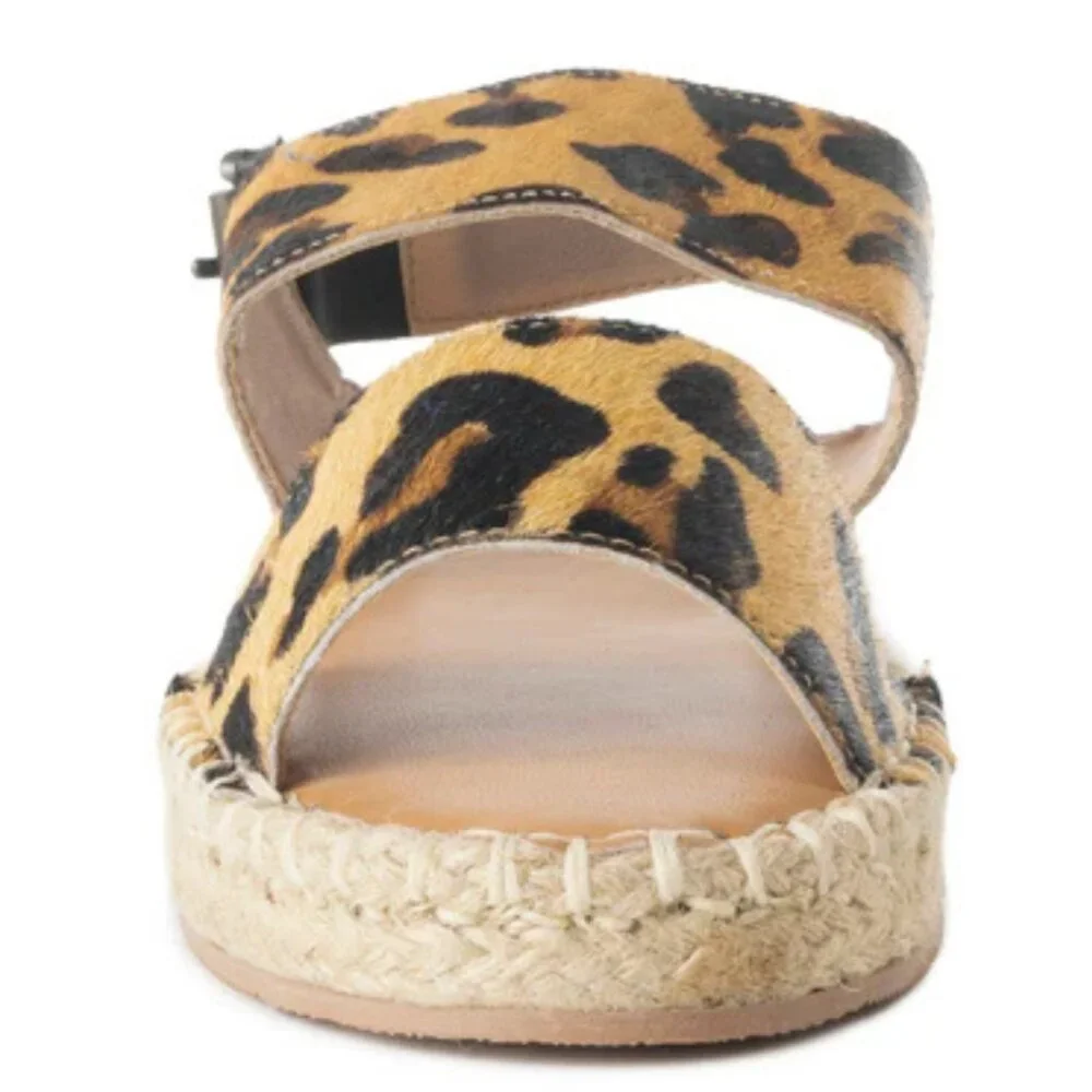 MYRA BAG‎ Isotope Espadrille Hair-On Leopard Print Western Sandals 8 & 9 NWT